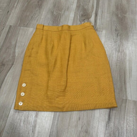 Guess Jeans Georges Marciano for GUESS Mustard Yellow Skirt Size 2 Made in‎ USA - Picture 1 of 7